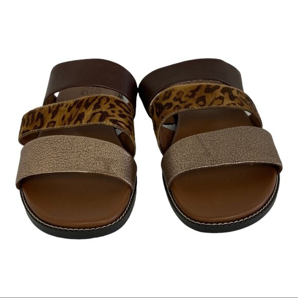 NEW Naturalizer Kellie Slide Sandals Leather Comfort Slip On Slides Size 10 Boho - Picture 4 of 9